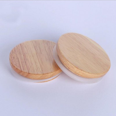 wooden lids with silicone cup and  bottle  wooden lids