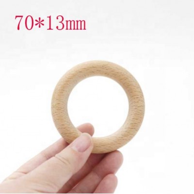 Natural Wood Rings Without Paint Smooth Wood Circles for Craft DIY Baby Teething Ring Pendant Connectors Jewelry Making