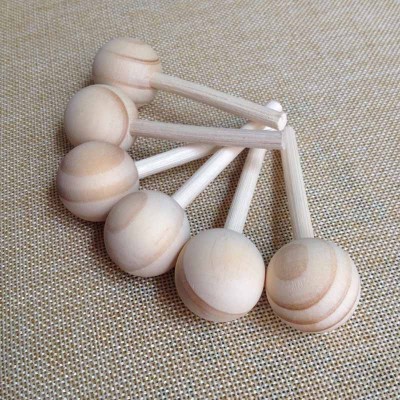 30mm Natural Pine Wooden Reed Diffuser Ball with Rattan Stick for House Air Freshener