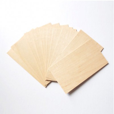 Blank Square Wood Cards Wooden Business / Place Card Wooden Tags Natural Color