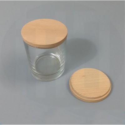 8cm wood lid for glass jar beech wood covers for candle jars