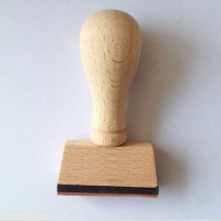 beech wood handle rubber stamp custom wooden name stamp