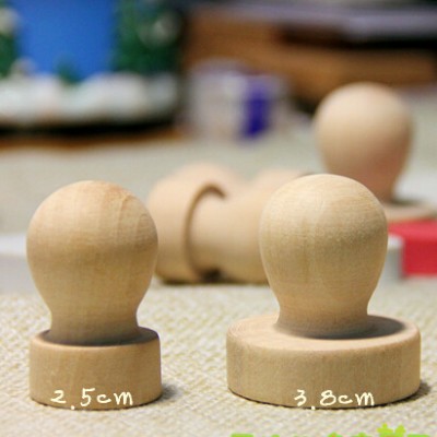 new style 9cm high natural wood stamp handle