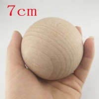 70mm Unfinished Solid Beech Wood Round Balls,customized large wooden craft balls