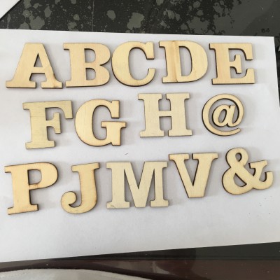 wood alphbet set A-Z 26pcs plywood laser cut alphabet set