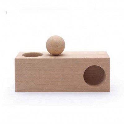 Montessori Wood Ball Balance Game for Kids Hand-Eye Coordination Brain Teasers Learning Developing Toddlers Toy